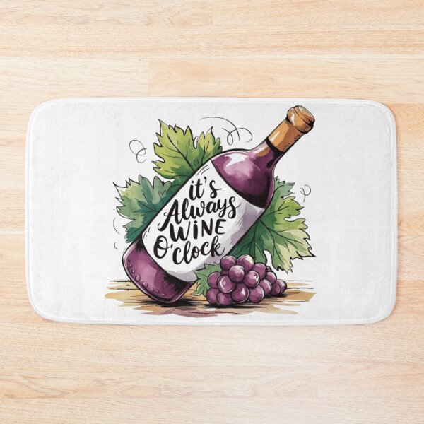 Item preview,  Wine O'clock Watercolor designed and sold by ArtQueen777.