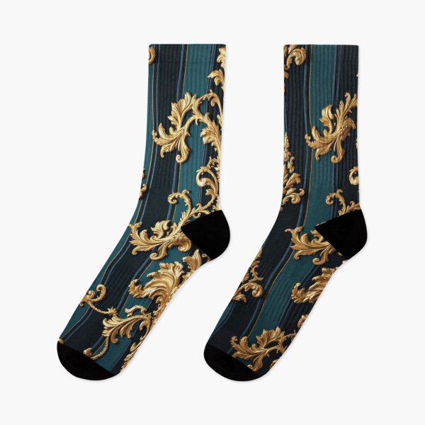 Item preview, Blue Striped Gold Damask designed and sold by DesignsByPrnces.