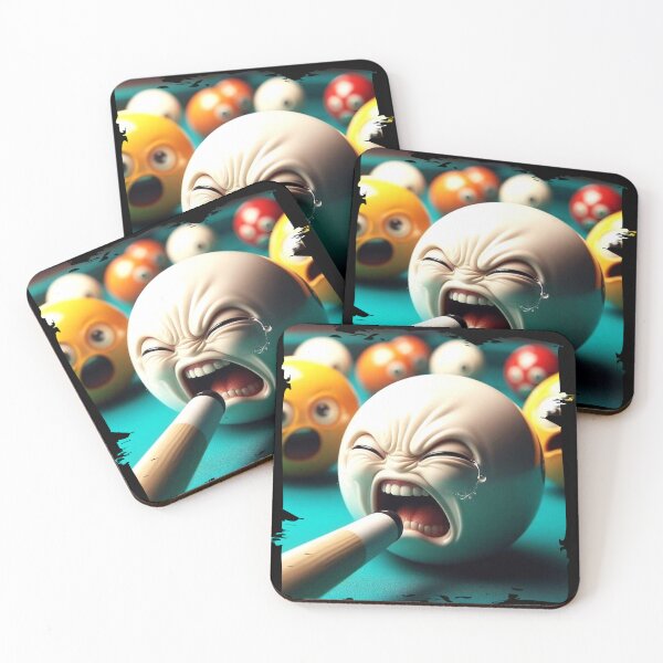 Item preview, Billiard Ball in Panic – White Ball Screaming Artwork designed and sold by Hungry-Murphy.