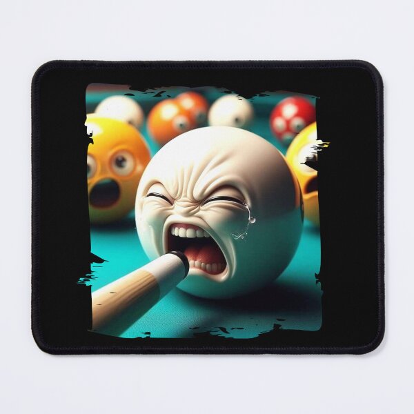 Item preview, Billiard Ball in Panic – White Ball Screaming Artwork designed and sold by Hungry-Murphy.