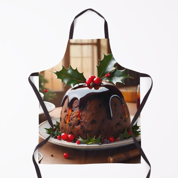 Item preview, Traditional Christmas Pudding on Festive Table designed and sold by GrizzlyCollective.
