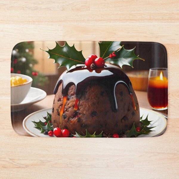 Item preview, Traditional Christmas Pudding on Festive Table designed and sold by GrizzlyCollective.