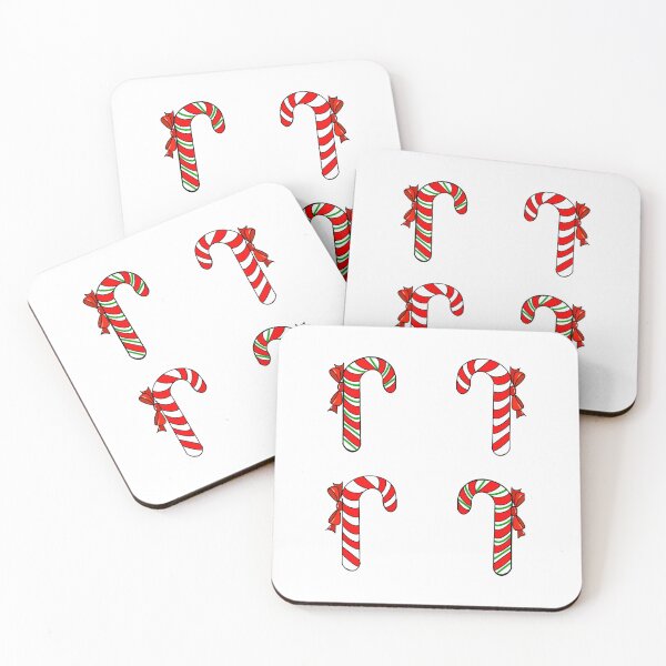 Item preview, Candy canes, candy cane Red, white and green peppermint candy cane with red bow, cute kawaii designed and sold by Artonmytee.