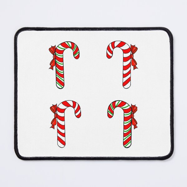Item preview, Candy canes, candy cane Red, white and green peppermint candy cane with red bow, cute kawaii designed and sold by Artonmytee.