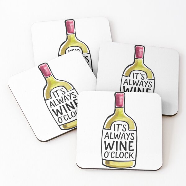 Item preview, Watercolor Wine O'clock designed and sold by ArtQueen777.