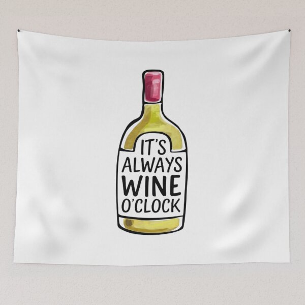Item preview, Watercolor Wine O'clock designed and sold by ArtQueen777.