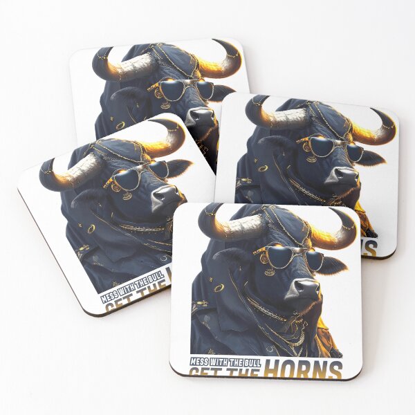 Item preview, Zodiac Taurus Gangster | Fun Quote “Mess with the Bull, Get the Horns” | Fierce Bull designed and sold by MystiqSlav.