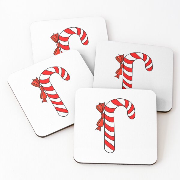 Item preview, Candy canes, candy cane Red, white peppermint candy cane with red bow, cute kawaii designed and sold by Artonmytee.
