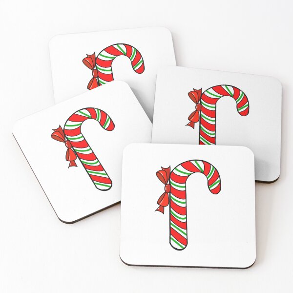 Item preview, Candy canes, candy cane Red, white and green peppermint candy cane with red bow, cute kawaii designed and sold by Artonmytee.
