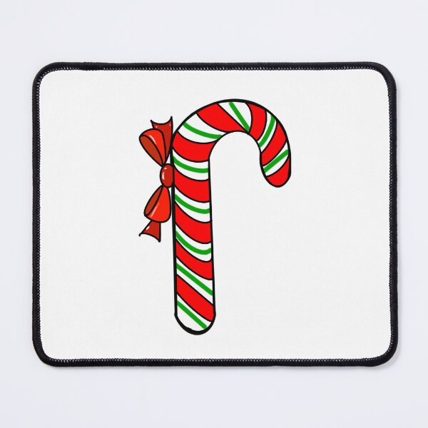 Item preview, Candy canes, candy cane Red, white and green peppermint candy cane with red bow, cute kawaii designed and sold by Artonmytee.