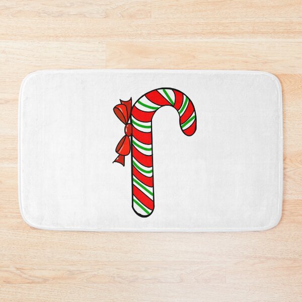 Item preview, Candy canes, candy cane Red, white and green peppermint candy cane with red bow, cute kawaii designed and sold by Artonmytee.