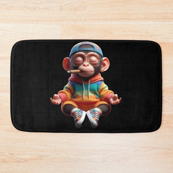 Item preview, Meditating Rapping Monkey with Cigar – Funky Art designed and sold by Hungry-Murphy.