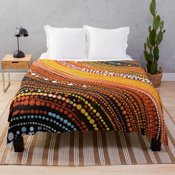 Item preview, Aboriginal Inspired Dot Art - Lava Inside The Earth designed and sold by GrinGalore.