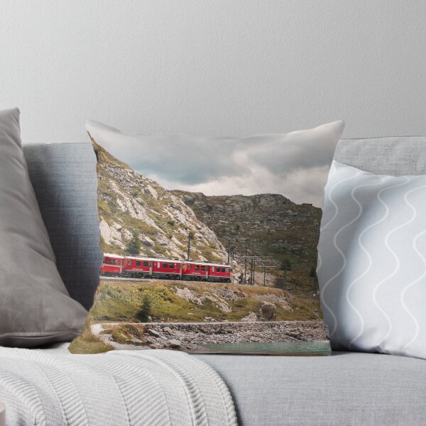 Item preview, Adventurous railway journey through Alpine landscape on Bernina line at Lago Bianco, Switzerland designed and sold by svanaerschot.