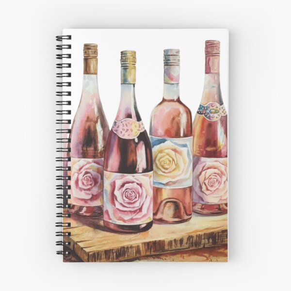 Item preview, Watercolor Rose Wine Bottles designed and sold by ArtQueen777.