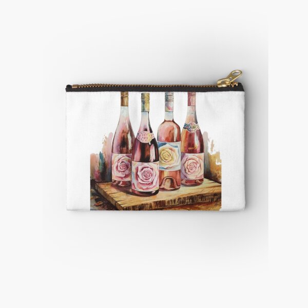 Item preview, Watercolor Rose Wine Bottles designed and sold by ArtQueen777.