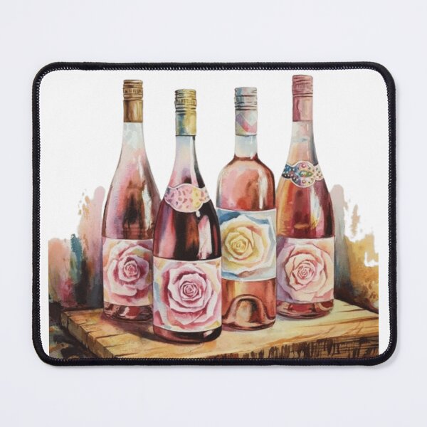 Item preview, Watercolor Rose Wine Bottles designed and sold by ArtQueen777.