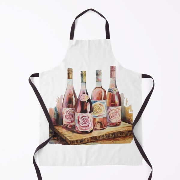 Item preview, Watercolor Rose Wine Bottles designed and sold by ArtQueen777.