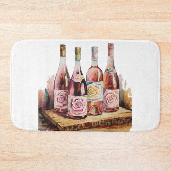 Item preview, Watercolor Rose Wine Bottles designed and sold by ArtQueen777.