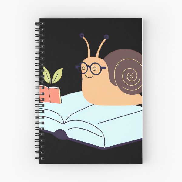Item preview, Charming Snail with a Cupcake Shell and a Tiny Snail Carrying a Book on Its Shell designed and sold by Jasava Shop.