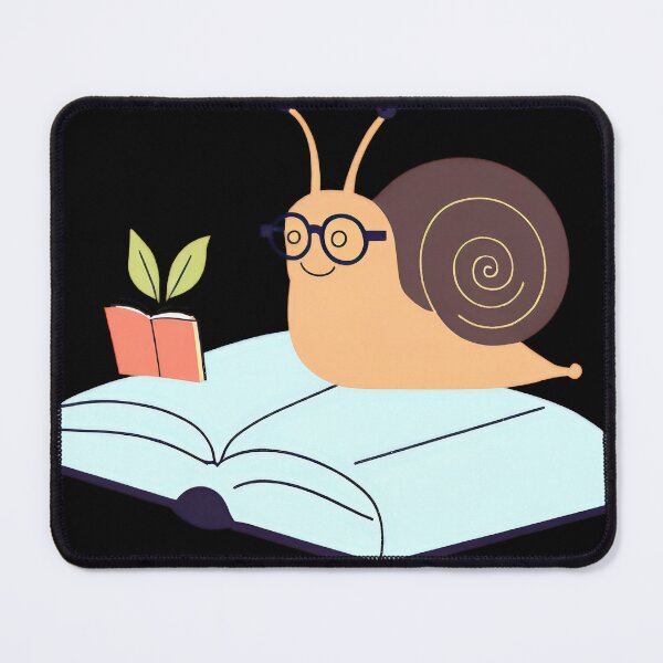 Item preview, Charming Snail with a Cupcake Shell and a Tiny Snail Carrying a Book on Its Shell designed and sold by Jasava Shop.