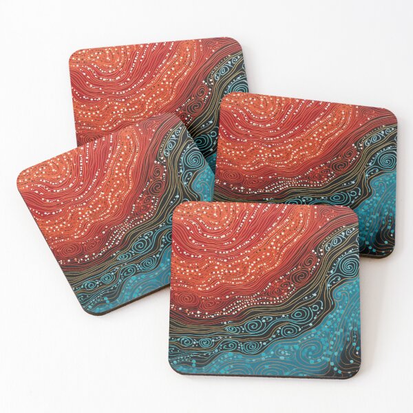 Item preview, Aboriginal Inspired Dot Art - Hot and Ice designed and sold by GrinGalore.