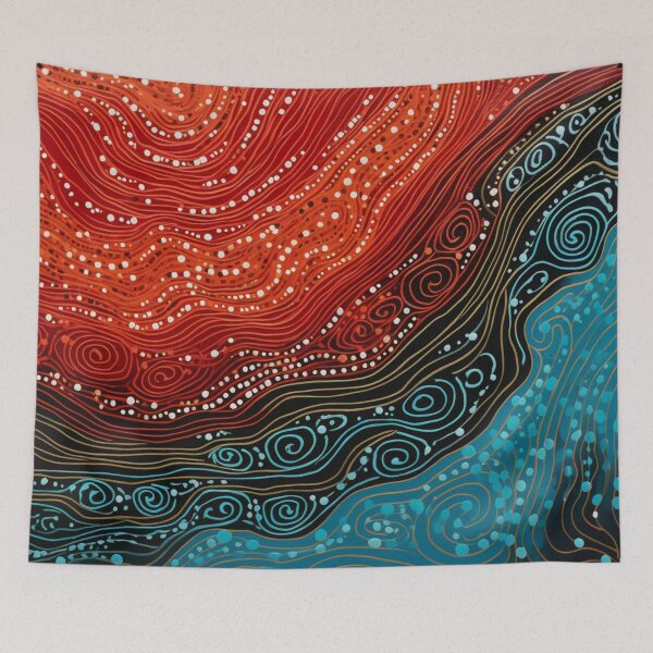 Item preview, Aboriginal Inspired Dot Art - Hot and Ice designed and sold by GrinGalore.