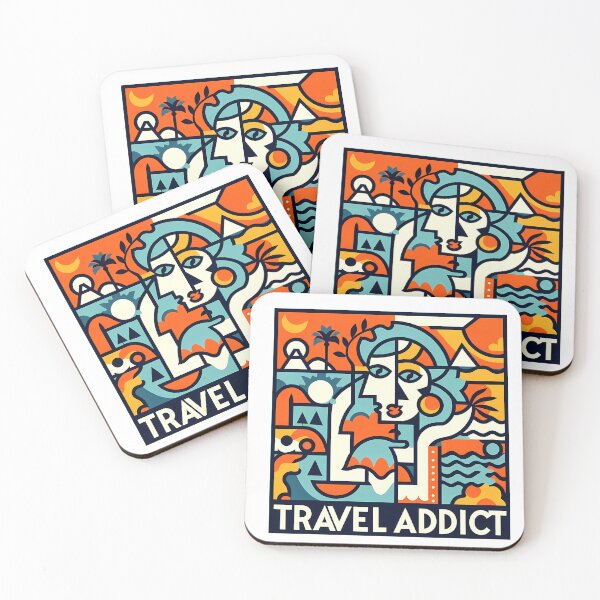 Item preview, Travel Addict – Surreal Minimalist Cubic Art designed and sold by OzzFrequency.