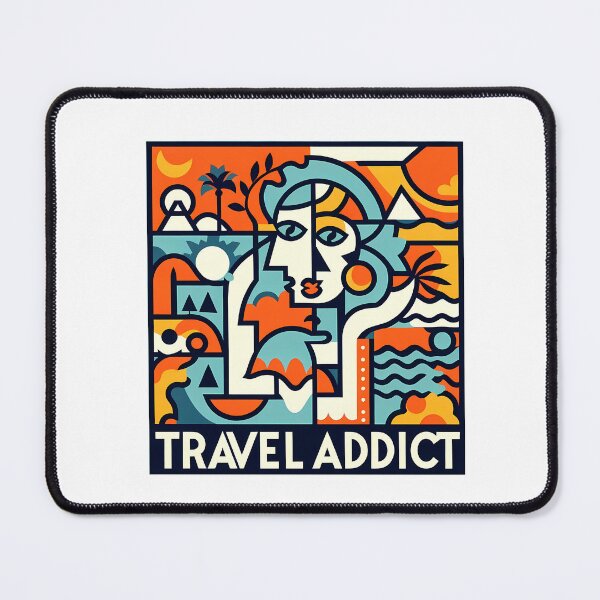 Item preview, Travel Addict – Surreal Minimalist Cubic Art designed and sold by OzzFrequency.