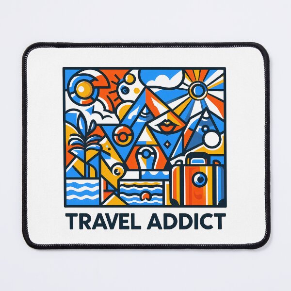 Item preview, Travel Addict – Surreal Minimalist Cubic Art designed and sold by OzzFrequency.