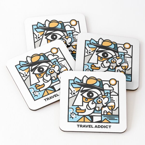 Item preview, Travel Addict – Surreal Minimalist Cubic Art designed and sold by OzzFrequency.