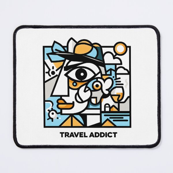 Item preview, Travel Addict – Surreal Minimalist Cubic Art designed and sold by OzzFrequency.