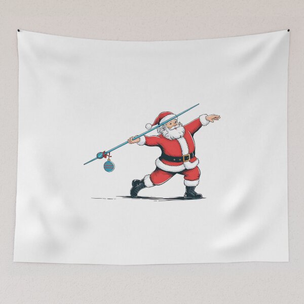 Item preview, Funny Throwing Christmas Cheer,  Santa Javelin Thrower, Christmas 2025 designed and sold by ArtByKatti.