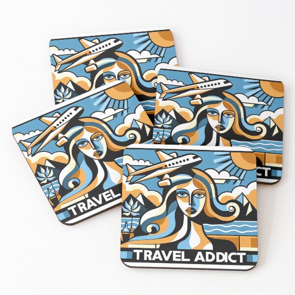 Item preview, Travel Addict – Surreal Minimalist Cubic Art designed and sold by OzzFrequency.