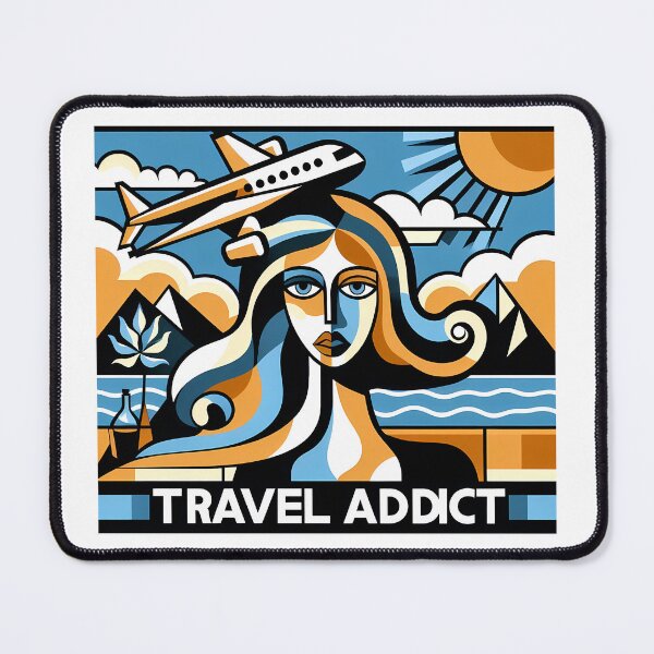 Item preview, Travel Addict – Surreal Minimalist Cubic Art designed and sold by OzzFrequency.