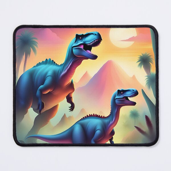 Item preview, Epic colorful dinosaurs and sunset designed and sold by Purr95.