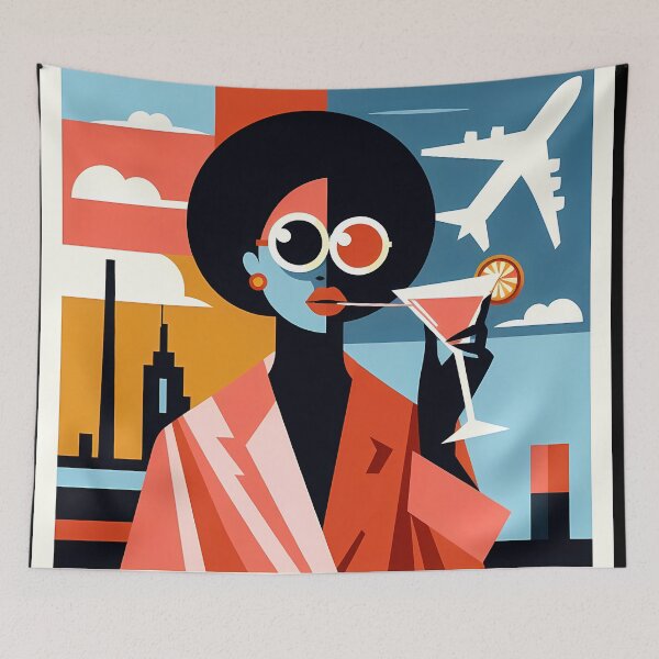 Item preview, Travel Addict – Surreal Minimalist Cubic Art designed and sold by OzzFrequency.