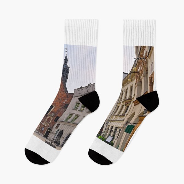 Item preview, Church and old buildings street in Krakow Poland designed and sold by goceris.