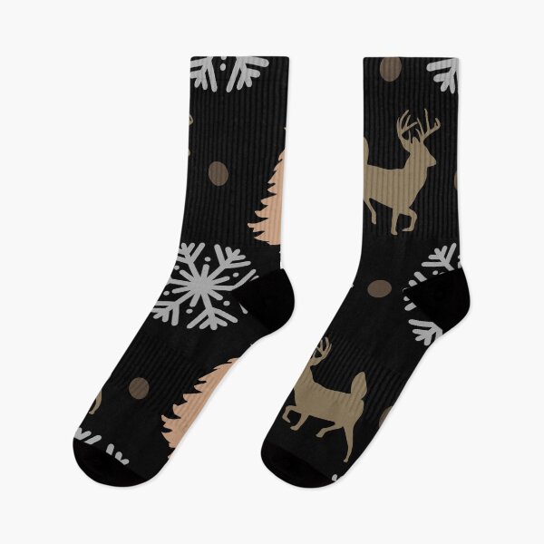 Item preview, Funny Enchanting Christmas Deer Pattern, Holiday Snowflake Design with Pine Trees, Festive Winter Season Celebration designed and sold by NADIASHOP86.