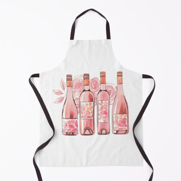 Item preview, Watercolor Rose Pink Wine Bottles designed and sold by ArtQueen777.