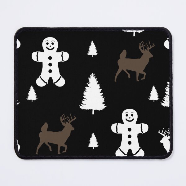 Item preview, Elegant Woodland Deer Christmas Pattern,Rustic Holiday Buck Silhouette,Nordic Christmas Deer Winter designed and sold by NADIASHOP86.