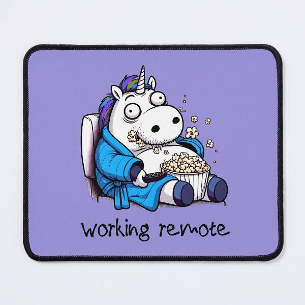 Item preview, Unicorn Working From Home in a Bathrobe designed and sold by FrozenRoscoe.