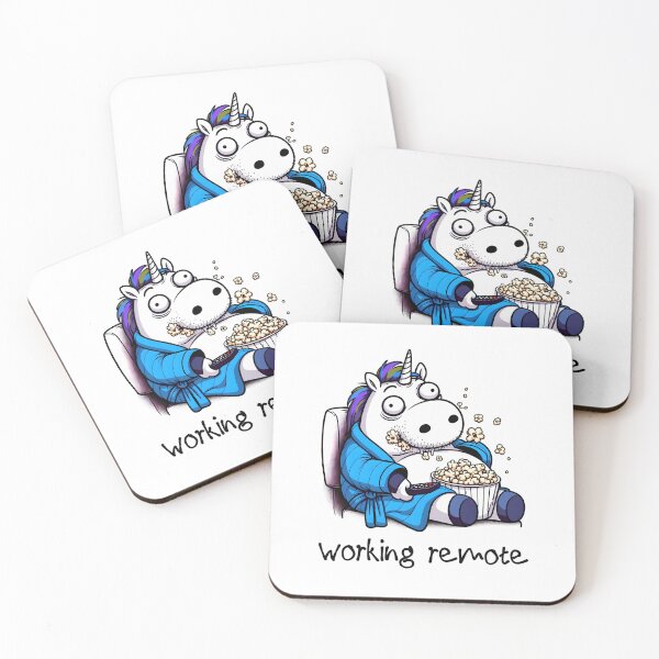 Item preview, Unicorn Working From Home in a Bathrobe designed and sold by FrozenRoscoe.