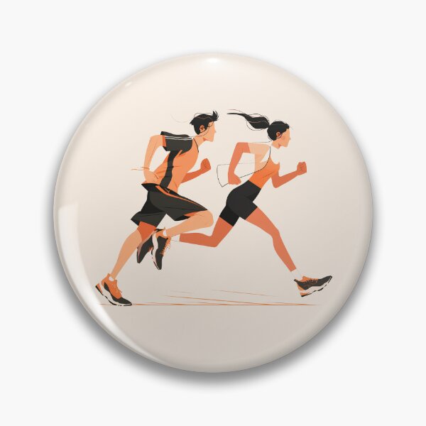 Item preview, Stylish Jogging Duo - Minimalist Illustration designed and sold by Windy-market.