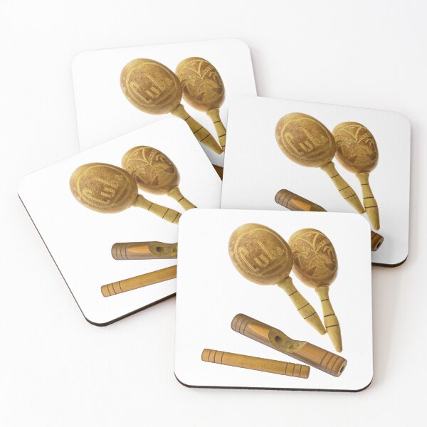 Item preview, Latin music, cuban maracas and claves, musical instruments for rhythmic groove designed and sold by Ermes.S.