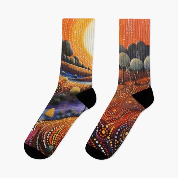 Item preview, Aboriginal Inspired Dot Art - With A Beautiful River designed and sold by GrinGalore.