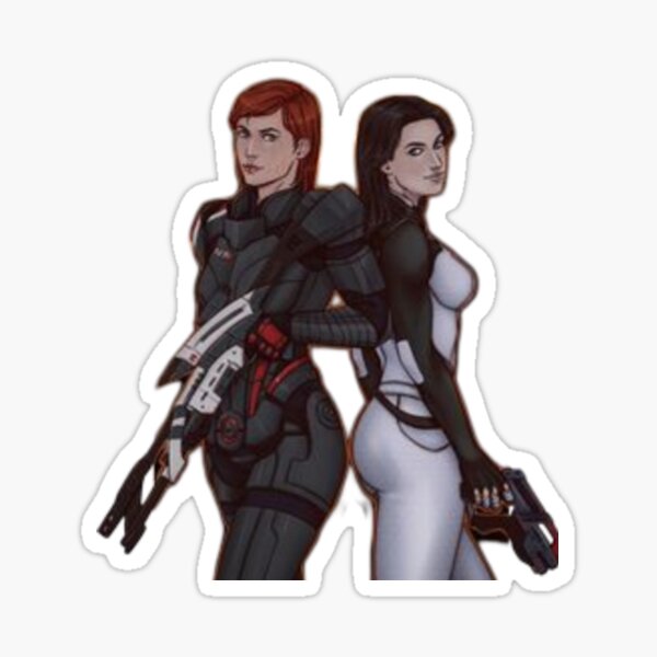 Vista previa del artículo con la obra «Mass Effect - Comandante FemShep», diseñado y vendido por margamarart-.