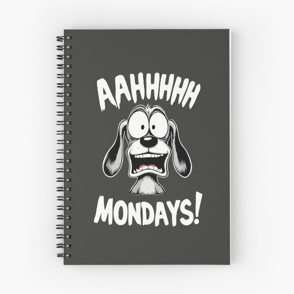 Item preview, Funny AAHHHHH MONDAYS! with Funny Face Dog - I Hate Mondays designed and sold by PurpleLoveStore.