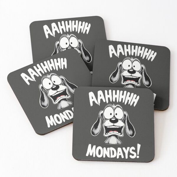 Item preview, Funny AAHHHHH MONDAYS! with Funny Face Dog - I Hate Mondays designed and sold by PurpleLoveStore.