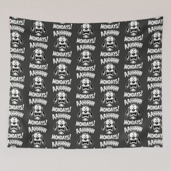Item preview, Funny AAHHHHH MONDAYS! with Funny Face Dog - I Hate Mondays designed and sold by PurpleLoveStore.